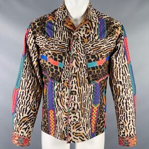 PIERRE-LOUIS MASCIA Size XS Brown Multi Color Animal Print Jacket